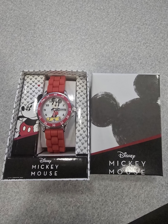 Disney Other - Disney Mickey Mouse Kids Watch - Red Strap with Yellow Dial Accents